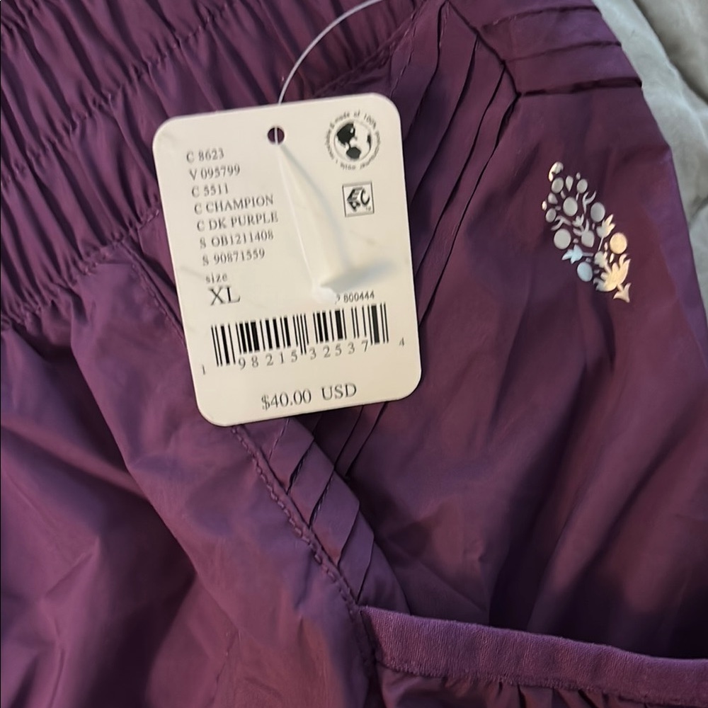 Free People Movememt NWT Women's Purple Get your Flirt on Shorts XL - Picture 2 of 4